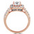 Round Lab Created Diamond Cathedral Cushion Halo Engagement Ring in Rose Gold (MVSLG1098-R)