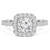 Round Lab Created Diamond Cathedral Cushion Halo Engagement Ring in White Gold (MVSLG1098-W)