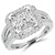 Princess Lab Created Diamond Cushion Halo Engagement Ring in White Gold (MVSLG1099-W)