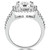 Princess Lab Created Diamond Cushion Halo Engagement Ring in White Gold (MVSLG1099-W)