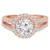 Round Lab Created Diamond Split-Shank Round Halo Engagement Ring in Rose Gold (MVSLG1100-R)