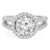 Round Lab Created Diamond Split-Shank Round Halo Engagement Ring in White Gold (MVSLG1100-W)