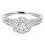 Round Lab Created Diamond Round Halo Engagement Ring in White Gold (MVSLG1104-W)