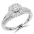Round Lab Created Diamond Round Halo Engagement Ring in White Gold (MVSLG1104-W)