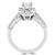 Round Lab Created Diamond Round Halo Engagement Ring in White Gold (MVSLG1104-W)