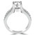 Princess Lab Created Diamond Two-Row Solitaire with Accents Engagement Ring in White Gold (MVSLG1106-W)