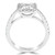 Princess Lab Created Diamond Cathedral Square Halo Engagement Ring in White Gold (MVSLG1129-W)