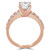 Princess Lab Created Diamond Solitaire with Accents Engagement Ring in Rose Gold (MVSLG1130-R)
