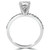 Round Lab Created Diamond High Set Solitaire with Accents Engagement Ring in White Gold (MVSLG1131-W)