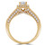 Princess Lab Created Diamond Cathedral Square Halo Engagement Ring in Yellow Gold (MVSLG1139-Y)
