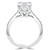 Round Lab Created Diamond Cathedral Double Prong Solitaire with Accents Engagement Ring in White Gold (MVSLG1143-W)