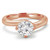 Round Lab Created Diamond Bypass Solitaire Engagement Ring in Rose Gold (MVSLG1145-R)