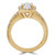 Round Lab Created Diamond Two-Row Split-Shank Cushion Halo Engagement Ring in Yellow Gold (MVSLG1147-Y)