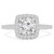 Round Lab Created Diamond Cushion Halo Engagement Ring in White Gold (MVSLG1148-W)