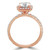Round Lab Created Diamond Cushion Halo Engagement Ring in Rose Gold (MVSLG1149-R)