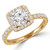 Round Lab Created Diamond Cushion Halo Engagement Ring in Yellow Gold (MVSLG1149-Y)