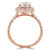 Round Lab Created Diamond Cathedral Cushion Halo Engagement Ring in Rose Gold (MVSLG1151-R)