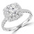 Round Lab Created Diamond Cathedral Cushion Halo Engagement Ring in White Gold (MVSLG1151-W)