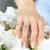 Round Lab Created Diamond Cathedral Cushion Halo Engagement Ring in White Gold (MVSLG1151-W)
