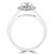 Round Lab Created Diamond Cathedral Open Bridge Round Halo Engagement Ring in White Gold (MVSLG1152-W)