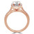 Round Lab Created Diamond Cathedral Cushion Halo Engagement Ring in Rose Gold (MVSLG1155-R)