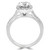 Round Lab Created Diamond Cathedral Cushion Halo Engagement Ring in White Gold (MVSLG1155-W)