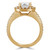 Round Lab Created Diamond Open Bridge Cushion Halo Engagement Ring in Yellow Gold (MVSLG1158-Y)