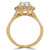 Round Lab Created Diamond Cathedral Double Round Halo Engagement Ring in Yellow Gold (MVSLG1160-Y)