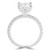 Princess Lab Created Diamond Solitaire with Accents Engagement Ring in White Gold (MVSLG1162-W)