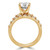 Round Lab Created Diamond Solitaire with Accents Engagement Ring and Wedding Band Set Ring in Yellow Gold (MVSLG1167-Y)