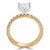 Princess Lab Created Diamond Solitaire with Accents Engagement Ring and Wedding Band Set Ring in Yellow Gold (MVSLG1169-Y)