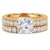 Round Lab Created Diamond Solitaire with Accents Engagement Ring and Wedding Band Set Ring in Yellow Gold (MVSLG1170-Y)