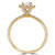 Round Lab Created Diamond High Set Round Halo Engagement Ring in Yellow Gold (MVSLG1173-Y)