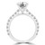 Round Lab Created Diamond Cathedral Solitaire with Accents Engagement Ring in White Gold (MVSLG1176-W)