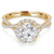 Round Lab Created Diamond Twisted Split-Shank Cathedral Round Halo Engagement Ring in Yellow Gold (MVSLG1177-Y)