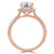 Round Lab Created Diamond Cathedral Round Halo Engagement Ring in Rose Gold (MVSLG1182-R)