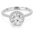 Round Lab Created Diamond Cathedral Round Halo Engagement Ring in White Gold (MVSLG1182-W)