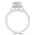 Princess Lab Created Diamond Split-Shank Cathedral Square Halo Engagement Ring in White Gold (MVSLG1187-W)