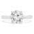 Round Lab Created Diamond Tapered Cathedral Solitaire Engagement Ring in White Gold (MVSLG1189-W)