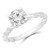 Round Lab Created Diamond Twisted Solitaire Engagement Ring in White Gold (MVSLG1191-W)