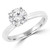 Round Lab Created Diamond Solitaire Engagement Ring in White Gold (MVSLG1193-W)