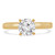 Round Lab Created Diamond Solitaire with Accents Engagement Ring in Yellow Gold (MVSLG1195-Y)