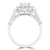 Round Lab Created Diamond Cathedral Vintage Floral Halo Engagement Ring in White Gold (MVSLG1197-W)