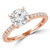 Round Lab Created Diamond Cathedral Solitaire with Accents Engagement Ring in Rose Gold (MVSLG1200-R)