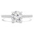 Round Lab Created Diamond Cathedral Solitaire with Accents Engagement Ring in White Gold (MVSLG1200-W)