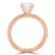 Round Lab Created Diamond Solitaire with Accents Engagement Ring in Rose Gold (MVSLG1201-R)