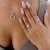 Round Lab Created Diamond Solitaire with Accents Engagement Ring in White Gold (MVSLG1201-W)
