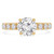 Round Lab Created Diamond Solitaire with Accents Engagement Ring in Yellow Gold (MVSLG1201-Y)