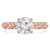 Round Lab Created Diamond Solitaire with Accents Engagement Ring in Rose Gold (MVSLG1206-R)