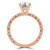 Round Lab Created Diamond Solitaire with Accents Engagement Ring in Rose Gold (MVSLG1206-R)